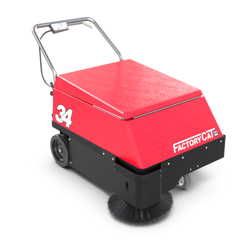 Factory Cat Model 34 Walk-Behind Floor Sweeper